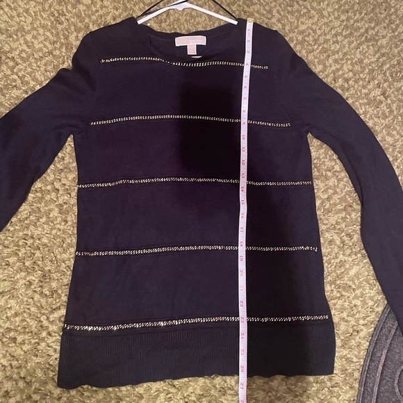 Michael Kors large black and gold chain striped sweater - Picture 8 of 9